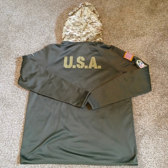 Nike On Field New York Giants Salute to Service Pullover Hoodie Men's Size Large - Picture 2 of 6